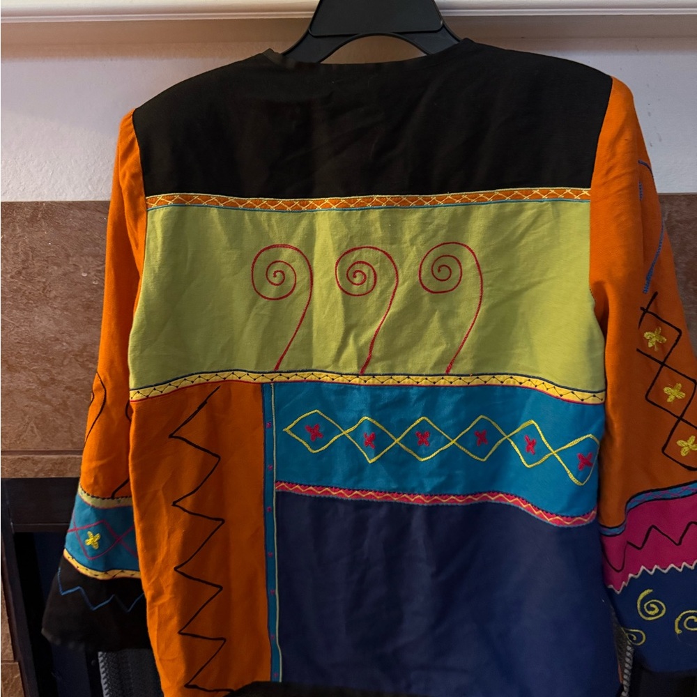 Indigo Moon Multicolor Patchwork Jacket - image 2